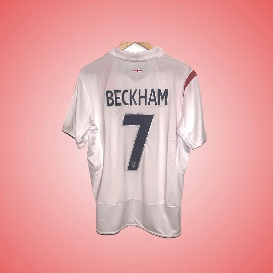 2005-07 deals England Home Shirt Beckham